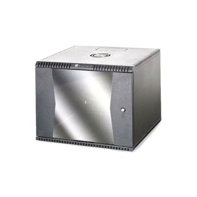 GABINETE RACK CERRADO BEAUCOUP MONOBLOQUE I-1071-N COMPACTO DE PARED CON PUERTA DE VIDRIO + VENTILADOR 9UR (54x50x47cm)