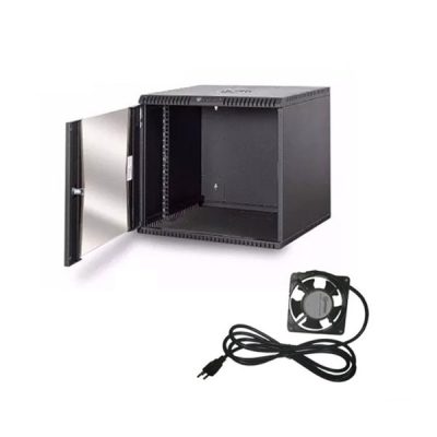GABINETE RACK CERRADO BEAUCOUP URANO I-1051 COMPACTO DE PARED CON PUERTA DE VIDRIO + VENTILADOR 9UR (54x50x47cm)
