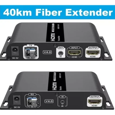 ADAPTADOR KIT EXTENSION LKV378A V.4 ACTIVO HDMI CON FIBRA ÓPTICA SM HASTA 40km, INCLUYE TX+RX