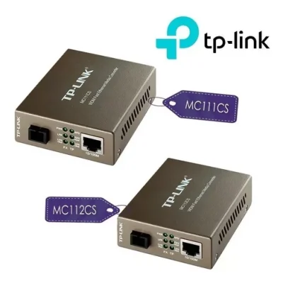 ENLACE DE FIBRA OPTICATPLINK MC111CS + MC112CS MONOMODO CONECTOR SC