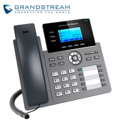 TELEFONO IP GRANDSTREAM GRP2604P PARA VoIP 6 CUENTAS SIP CON DOS PUERTOS 10/100/1000 Mbps PoE