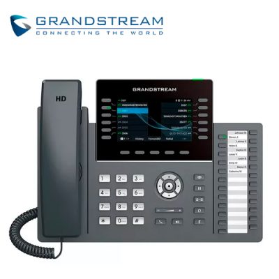 TELEFONO IP GRANDSTREAM GRP2636 PARA VoIP 6 CUENTAS SIP CON DOS PUERTOS GIGABIT PoE+ WIFI PANTALLA LCD OPERADOR 12 LINEAS