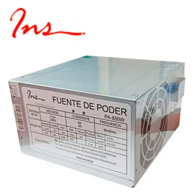 FUENTE DE PODER ATX INS P4-850W DE 850W CONECTORES SATA/IDE 38A
