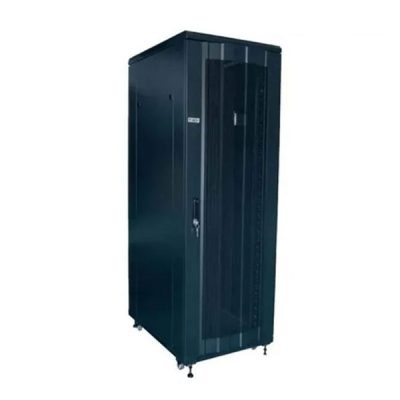 GABINETE RACK DE PISO POWEST NGBP-6028 CON PUERTA MALLADA 28UR (60x60x145cm)
