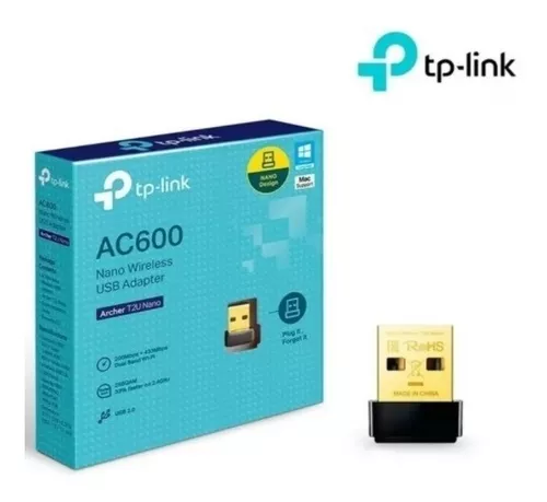 TP-Link Archer T2U Nano Adattatore USB Wireless AC600 Dual-Band 2.4/5Ghz Nuovo