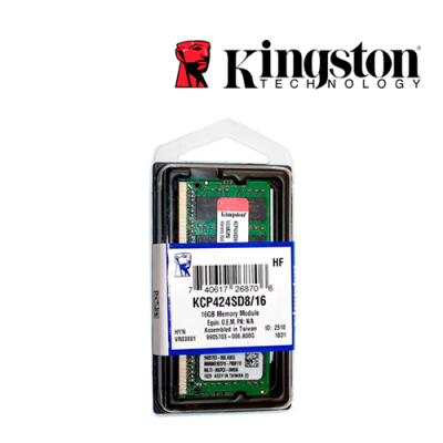 MEMORIA RAM KINGSTON KCP424SD8/16 DDR4 SO-DIMM 16GB PC4-19200 2400MHz