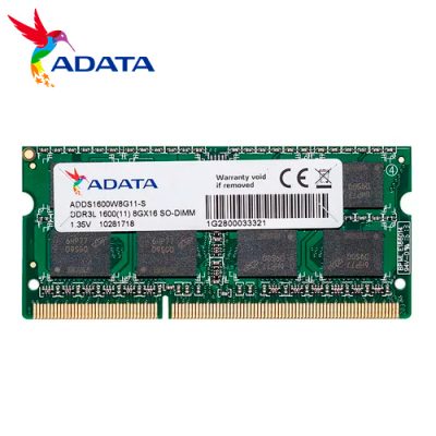 MEMORIA RAM ADATA ADDS1600W8G11-S DDR3L 8GB PC3L-12800 1600MHz PARA LAPTOP