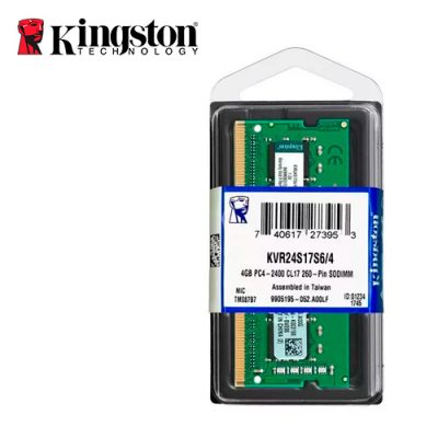 MEMORIA RAM KINGSTON DDR4 SODIMM 4GB PC4-19200 2400MHZ PARA LAPTOP O NOTEBOOK