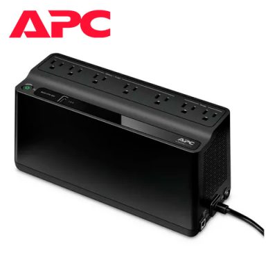 UPS CON REGULADOR APC BE600M1-LM DE 600VA 330W 6 TOMAS 120V + PUERTO DE CARGA USB