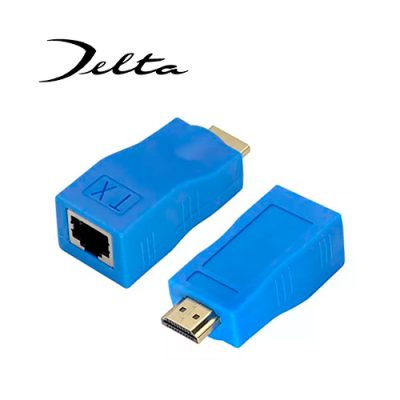 ADAPTADOR KIT EXTENSION DELTA HDMI CON CABLE UTP 1xRJ45 CABLE HASTA 15mts.