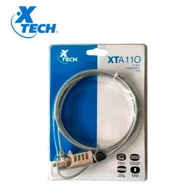 CABLE DE SEGURIDAD XTECH XTA-110 CON CANDADO Y CLAVE