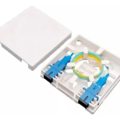 ROSETA DE FIBRA ÓPTICA DE 2 PUERTO + 2 ADAPTADORES SC/APC + 2 PIGATILS SC-APC