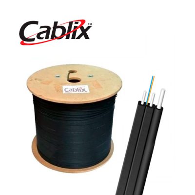 FIBRA OPTICA DROP SM CABLIX 2 HILOS PLANA G.657A2 CON CABLE MENSAJERO 2 KILOMETROS