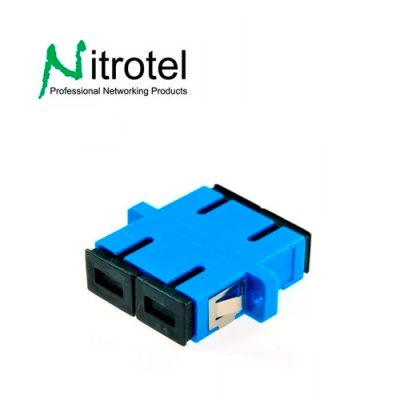 FUNDA 20 UNIDADES ADAPTADORES DE FIBRA ÓPTICA SM NITROTEL CONECTOR SC-UPC DUPLEX