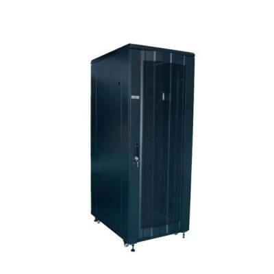GABINETE RACK DE PISO POWEST NGBP-6020 CON PUERTA MALLADA 20UR (60x60x109cm)