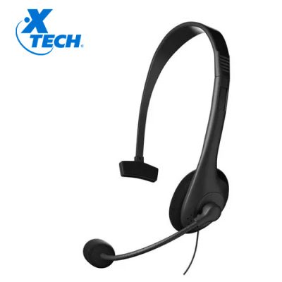 HEADSET XTECH XTH-235 DIADEMA MONOAURAL CON MICROFON USB BRAZO AJUSTABLE Y BOTON DE CONTROL MANOS LIBRES