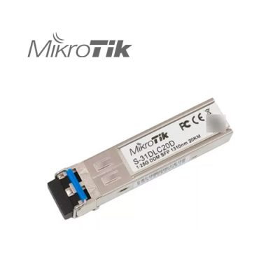 MODULO DE FIBRA SFP SM MIKROTIK SFP S-31DLC20D 1.25 GIGABIT CONECTOR LC