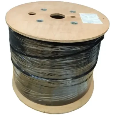 FIBRA OPTICA DROP OWIRE SM 2 HILOS PLANA F8 G.657A2 CON MENSAJERO FRP 2km.