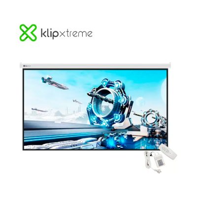 PANTALLA DE PROYECCION ELECTRICA KLIP XTREME KPS-513 270 x 176cm 120″ PLEGABLE CONTROL R