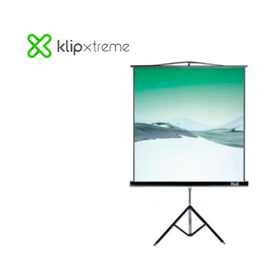 PANTALLA DE PROYECCIÓN KLIP XTREME KPS-102B CON TRIPODE MANUAL PLEGABLE 172 x 130cm (86 PULGADAS)