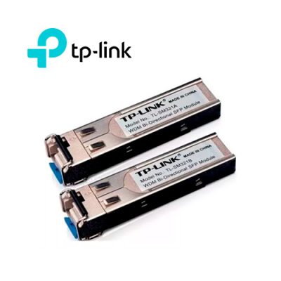 PAREJA DE MODULOS SFP DE FIBRA TP-LINK TL-SM321A + TL-SM321B GIGABIT 1000 BASE-BX BIDIRECCIONAL CONECTOR LC