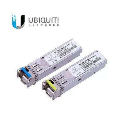 PAREJA DE MODULOS SFP DE FIBRA UBIQUITI UF-SM-1G-S 1.25 GIGABIT 1000 BASE-BX BIDIRECCIONAL CONECTOR LC