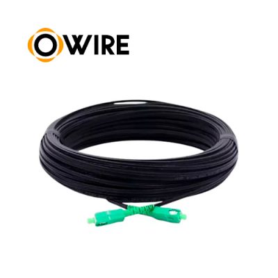 PATCH CORD DE FIBRA OWIRE DROP SM SC-APC A SC-APC SIMPLEX LSZH 9/125um 50mts. OUTDOOR