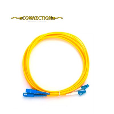 PATCH CORD DE FIBRA SM CONNECTION LC-UPC A SC-UPC 9/125um DX 5MTS.