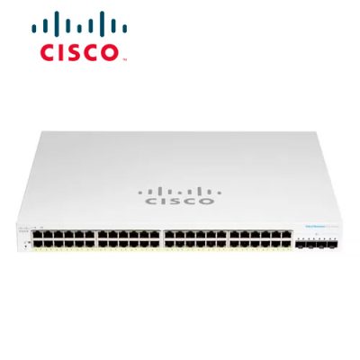 SWITCH CISCO BUSINESS CBS220-48T-4X ADMINISTRABLE L2 DE 48 PUERTOS GIGABIT 10/100/1000 + 4 PUERTOS 10 GIGABIT SFP+ RACKEABLE