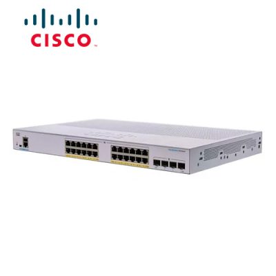 SWITCH CISCO BUSSINESS CBS350-24P-4G-NA ADMINISTRABLE L3 DE 24 PUERTOS GIGABIT 10/100/1000 POE+ 195W + 4 PUERTOS SFP RACKEABLE