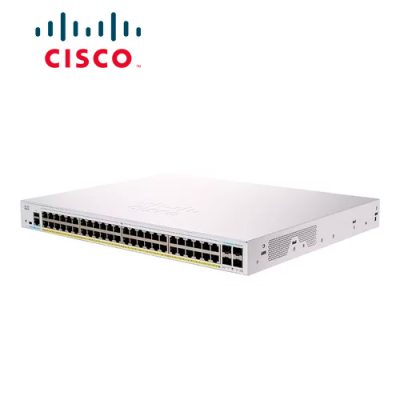 SWITCH CISCO BUSSINESS CBS350-48P-4X-NA ADMINISTRABLE L3 DE 48 PUERTOS GIGABIT 10/100/1000 POE+ 370W + 4 PUERTOS 10 GIGABIT SFP+ RACKEABLE