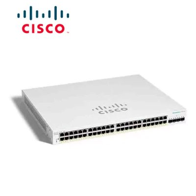 SWITCH CISCO CBS220-48T-4G-NA ADMINISTRABLE L2 DE 48 PUERTOS GIGABIT 10/100/1000 + 4 PUERTOS SFP RACKEABLE