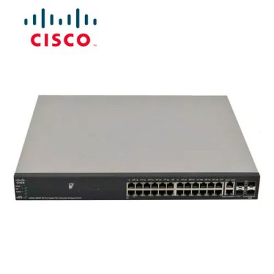 SWITCH CISCO SG500-28MPP-K9-NA ADMINISTRABLE L2 DE 24 PUERTOS GIGABIT 10/100/1000 MAX POE+ 740W CON 2 SFP GIGABIT COMBINADOS Y 2 SFP STACK