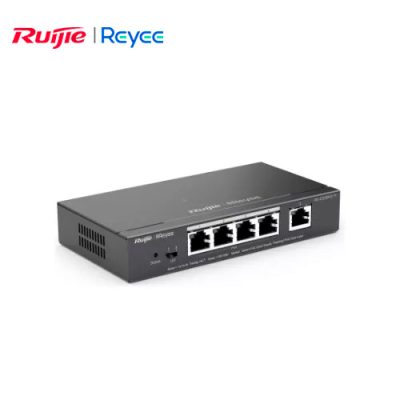 SWITCH RUIJIE RG-ES205GC-P DE 5 PUERTOS CON 4 PUERTOS PoE+ 54W GIGABIT 10/100/1000 CLOUD MANAGED