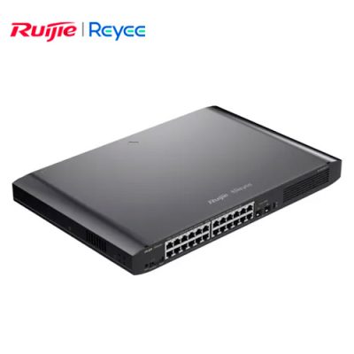 SWITCH RUIJIE RG-ES226GC-P DE 24 PUERTOS PoE+ 370W + 2 PUERTO SFP GIGABIT 10/100/1000 CLOUD MANAGED RACKEABLE