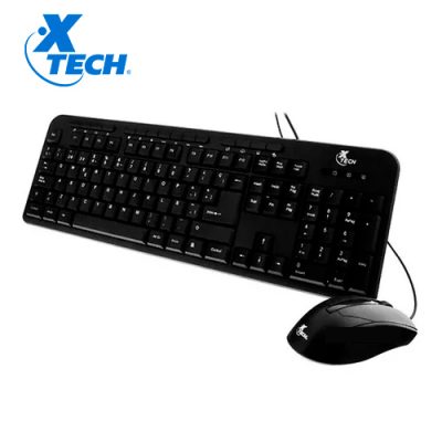 TECLADO + MOUSE XTECH XTK-301S USB 2.0 EN ESPAÑOL COLOR NEGRO