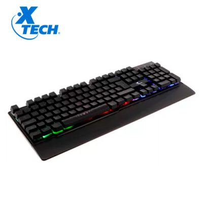 TECLADO XTECH XTK-510S LED MULTICOLOR USB ESPAÑOL NEGRO