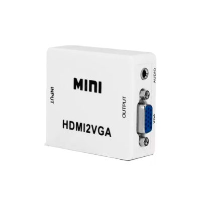 ADAPTADOR CONVERTIDOR DE VIDEO DELTA DE VGA A HDMI ACTIVO BLANCO PLASTICO