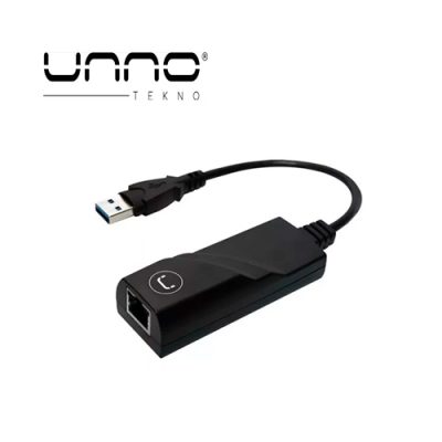 ADAPTADOR DE RED UNNO AD3003BK USB 3.0 A LAN RJ45 GIGABIT PARA PC/LAPTOP