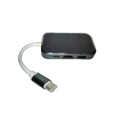 ADAPTADOR HUB 5 EN 1 USB-C A HDMI 4K, 3XUSB 3.0, USB-C