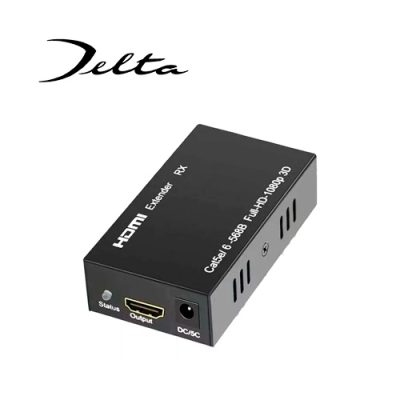 ADAPTADOR KIT EXTENSION ACTIVO HDMI DELTA CON CABLE UTP HASTA 60mts.