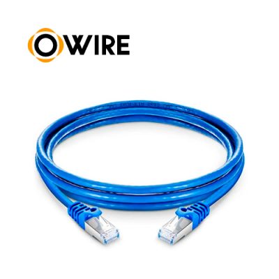 CABLE DE RED FTP OWIRE PATCH CORD BLINDADO AZUL CAT6 2mts.