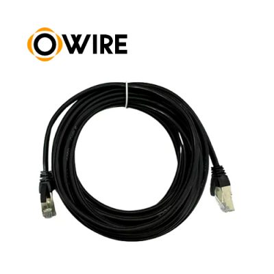 CABLE DE RED FTP OWIRE PATCH CORD BLINDADO NEGRO CAT5E 5mts.