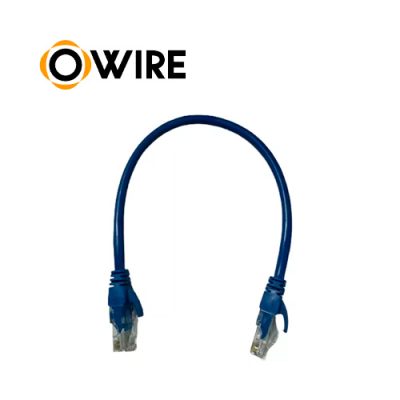 CABLE DE RED UTP OWIRE PATCH CORD AZUL CAT5E 0.3mts.