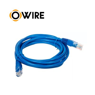 CABLE DE RED UTP OWIRE PATCH CORD AZUL CAT5E 1mts.