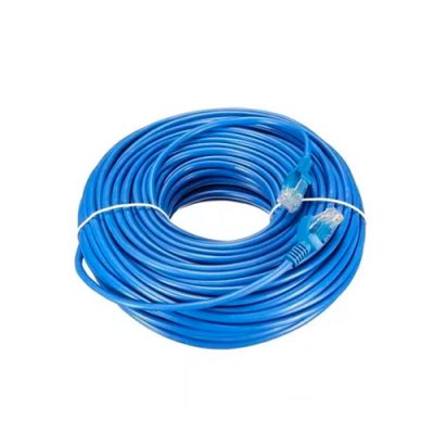 CABLE DE RED UTP PATCH CORD CAT6 CERTIFICADO 15 METROS (AZUL-BLANCO)