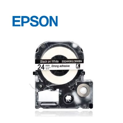 CINTA ETIQUETADORA EPSON LK-6WBN NEGRO SOBRE BLANCO DE 24mm 9m