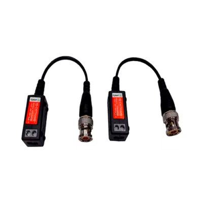 KIT BALUN SAT TRANCEPTOR PASIVO CON CABLE PARA CAMARAS CCTV HASTA 5M