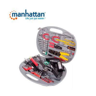 KIT DE HERRAMIENTAS COMPUTACION MULTIUSO MANHATTAN 530217 DE 145 PIEZAS