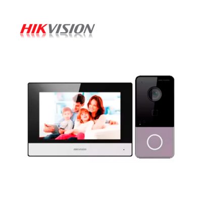 KIT DE VIDEOPORTE IP HIKVISION DS-KIS603-P CON PANTALLA TOUCH WIFI POE